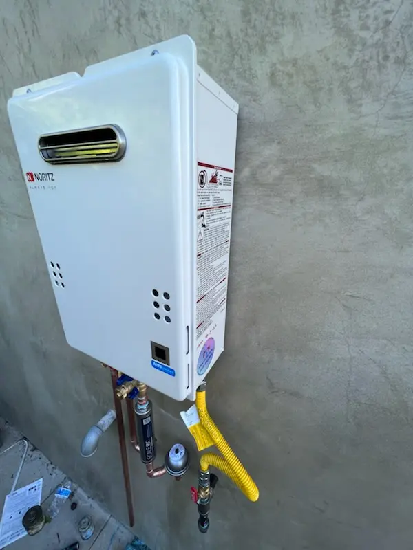 Tankless water heater installation for Rangeline homes